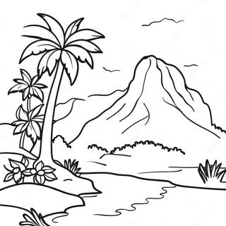 Colorful Venezuela Landscape Coloring Page 30389-27308