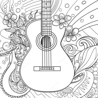 Guitar Coloring Page 3038-2458