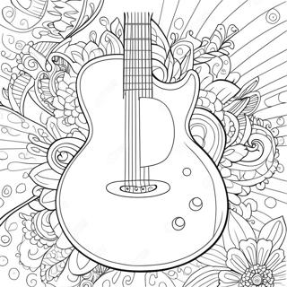 Guitar Coloring Page 3038-2459