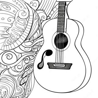 Guitar Coloring Page 3038-2460