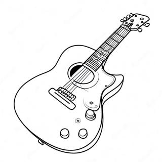 Guitar Coloring Page 3038-2481