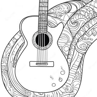 Guitar Coloring Page 3038-2482