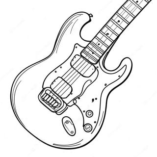 Electric Guitar In Action Coloring Page 3039-2462