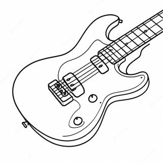 Electric Guitar In Action Coloring Page 3039-2463