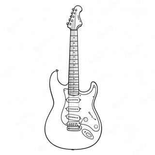 Electric Guitar In Action Coloring Page 3039-2464