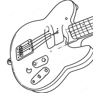 Electric Guitar In Action Coloring Page 3039-2485