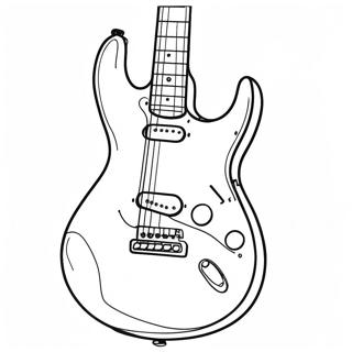 Electric Guitar In Action Coloring Page 3039-2486