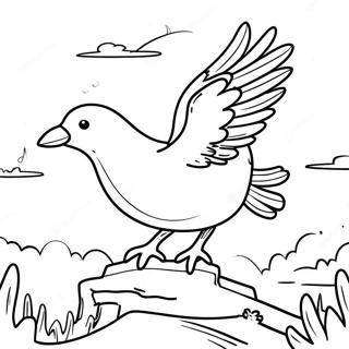 Woodstock Bird Flying Coloring Page 30409-27321