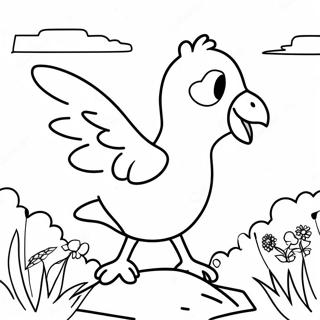 Woodstock Bird Flying Coloring Page 30409-27324