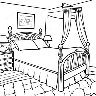 Bed Coloring Page 30418-27327