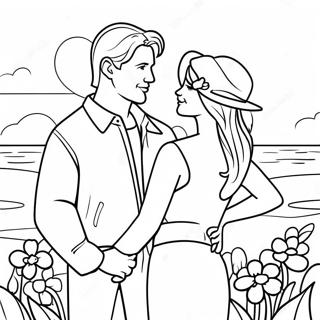 Romantic Couple Coloring Page 30429-27340