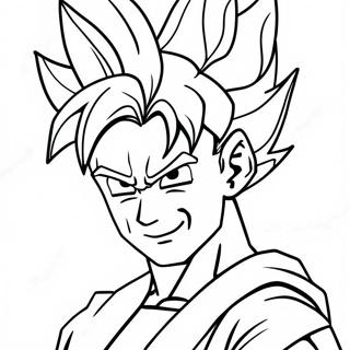 Super Saiyan Goku In Action Coloring Page 30439-27347