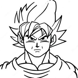 Super Saiyan Goku In Action Coloring Page 30439-27348