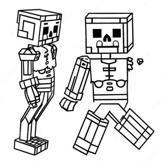 Minecraft Skeleton Coloring Page 30458-27358