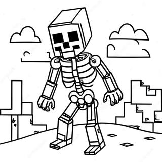 Minecraft Skeleton Coloring Page 30458-27359