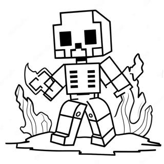 Minecraft Skeleton Coloring Page 30458-27360