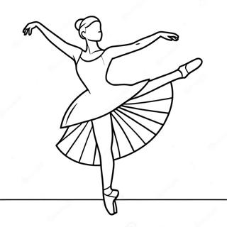 Ballet Dancer In Graceful Pose Coloring Page 30469-27372