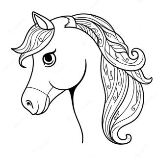 Beautiful Horse Coloring Page 30478-27376