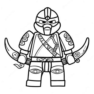 Fierce Ninjago Serpentine Warrior Coloring Page 30499-27396