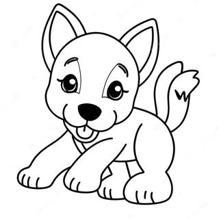 Playful German Shepherd Puppy Coloring Page 30519-27412