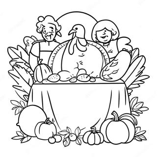 First Thanksgiving Coloring Pages