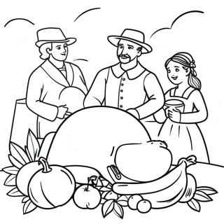 First Thanksgiving Coloring Page 30528-27415