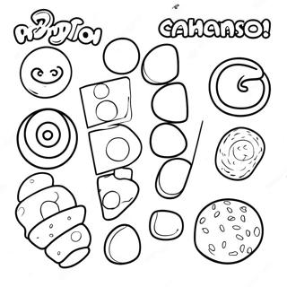 Colorful Play Doh Creations Coloring Page 30549-27435