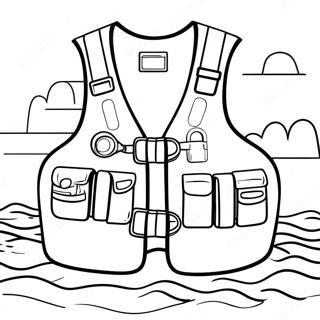 Colorful Life Jacket Safety Coloring Page 30559-27443