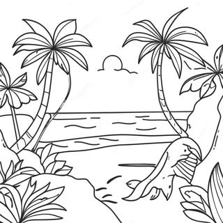 Tropical Paradise Coloring Page 3058-2498