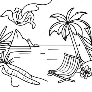 Tropical Paradise Coloring Page 3058-2499