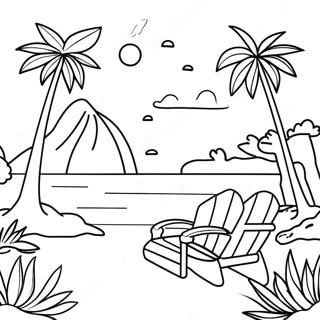 Tropical Paradise Coloring Page 3058-2500