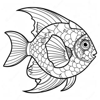 Vibrant Tropical Fish Coloring Page 3059-2501