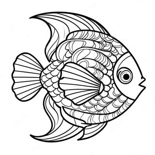 Vibrant Tropical Fish Coloring Page 3059-2502