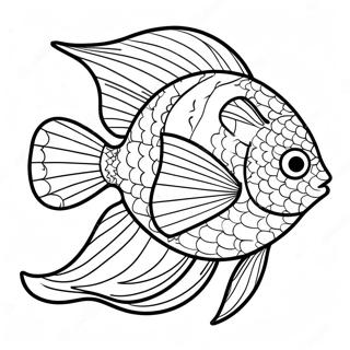 Vibrant Tropical Fish Coloring Page 3059-2503