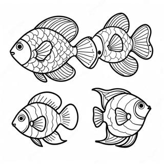 Vibrant Tropical Fish Coloring Page 3059-2504