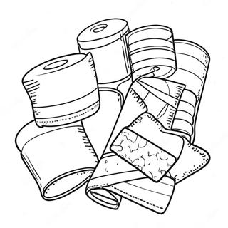 Colorful Bandages And Plasters Coloring Page 30609-27481