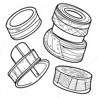 Colorful Bandages And Plasters Coloring Page 30609-27482