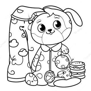 Pajama Day Coloring Page 30618-27487