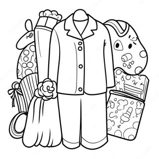 Pajama Day Coloring Page 30618-27488