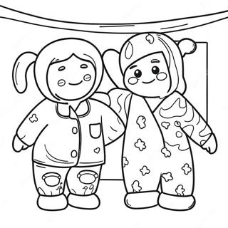 Cozy Pajama Day Celebration Coloring Page 30619-27489