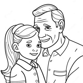 Father And Daughter Coloring Page 30628-27496