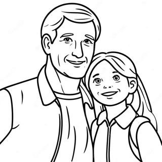 Adventurous Father And Daughter Coloring Page 30629-27498