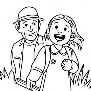 Adventurous Father And Daughter Coloring Page 30629-27500