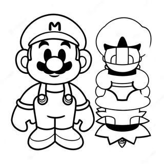 Among Us Mario Coloring Pages