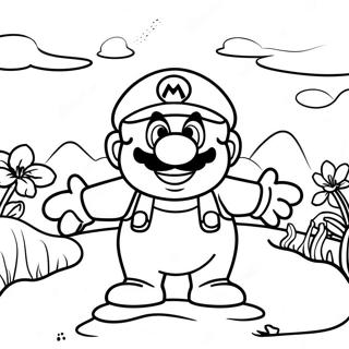 Among Us Mario Adventure Scene Coloring Page 30639-27505