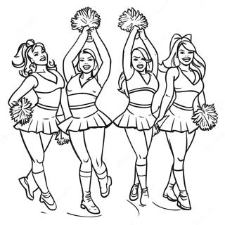 Arizona Cardinals Cheerleaders Coloring Page 30659-27522