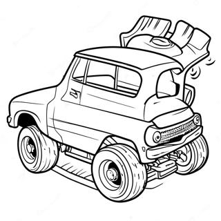 Demolition Derby Car Outline Coloring Page 30688-27542