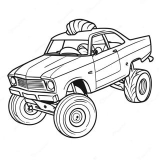 Demolition Derby Car Outline Coloring Page 30688-27543