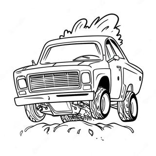 Explosive Demolition Derby Car Coloring Page 30689-27546