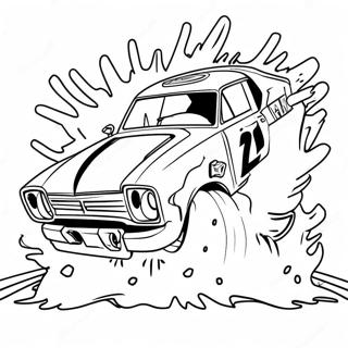 Explosive Demolition Derby Car Coloring Page 30689-27547